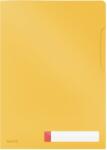 Leitz Mapa de protectie Cosy, deschidere superioara si laterala, PP, A4, 40 coli, cu eticheta, 3 buc/set, Leitz galben chihlimbar E47080019