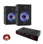 Fenton LED10BT, DJ PA set, 2 boxe PA Fenton, amplificator HiFi Skytec, cablu de difuzor (PL-32429-10867) (PL-32429-10867) Set DJ