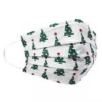  Szájmaszk karácsonyi mintával (fehér alapon fenyőfa) 1x