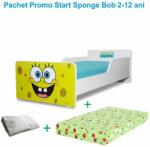 Oli's Pat Start Sponge Bob 2-12 ani + saltea 160x80x12 cm + husa impermeabila - PC-PCH-PRO-STR-SPG-80 (PC-PCH-PRO-STR-SPG-80)