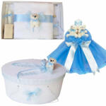  Trusou de botez pentru baieti plus cutie trusou si lumanare decor Bleu Denikos® 572 NKO2990 (NKO2990)