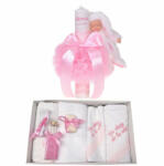  Trusou de botez cu mesaj plus lumanare botez personalizata pentru Fetite cu decor roz si iepuras Denikos® 794 NKO5223 (NKO5223)