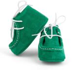 Baby Fox Botosei mocasini bebe Baby Fox din piele naturala Verde cu siret uni - FOX10312772-13 (FOX10312772-13)