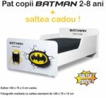 Oli's Pat pentru Baieti Start Batman cu saltea din lana 140x70 inclusa PC-P-MOK-BTM-70 (PC-P-MOK-BTM-70)