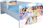  Pat Personalizat Printesele Disney 160x80 Cu Saltea Inclusa, Fara Sertar Ptv1841 (PTV1841)