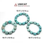  Bratara Amazonit de Peru cu Onix Disc - Diametru 56-57 mm, 15-17 x 12-16 mm