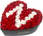 Colorissima Litera N din Trandafiri in Cutie in Forma de Inima - colorissima - 99,00 RON