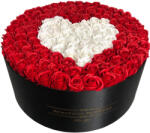 Colorissima Inima din Trandafiri in Cutie Gigant, 50 cm