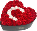 Colorissima Litera C din Trandafiri in Cutie in Forma de Inima - colorissima - 99,00 RON