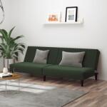 vidaXL Canapea extensibilă cu 2 locuri, verde închis, catifea (337641) Canapea