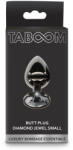 TABOOM anál dildó fekete kristállyal (S méret)