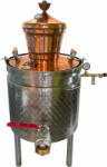  DUPLEX 100 L-es duplafalú pálinkafőző 30L inox, csőköteges hűtővel (15958)