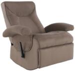 Mobikon Fotoliu recliner cu telecomanda, functie electrica de vibratie, textil maro, Suarez, 90x60x95 cm (0000083870)