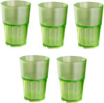  Set 5 Pahare granity, Verde Frost, 400 ml, policarbonat Pahar