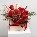 ImodFlowers Cutie plic cu 11 trandafiri rosii