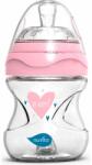 Nuvita Glass bottle Pink biberon pentru sugari Glass/Pink 140 ml