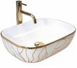 Rea Lavoar pe blat Rea Belinda Wave 47 cm alb - auriu (5902557367047)