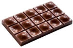 Martellato Tablete Ciocolata 11.7 x 7.1 x H 1.3 cm - Matrita Policarbonat Style, 3 cavitati (MA2008) Forma prajituri si ustensile pentru gatit