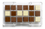 Decora Matrita Policarbonat Ciocolata, Forme Patrate 2.5 cm, 18 Cavitati, 20x12xH2 cm (50092) Forma prajituri si ustensile pentru gatit