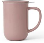 Viva Ceașcă cu infuzor de ceai MINIMA 500 ml, cu capac, roz, porțelan, Viva Scandinavia (V77550)