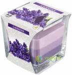 BISPOL Lumanare Parfumata in Pahar Trei Culori cu Aroma Lavanda