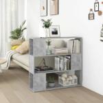 vidaXL Bibliotecă/Separator cameră, gri beton, 100x24x94 cm (809183) Biblioteca