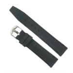  Curea de ceas din silicon negru 18mm (WZ4800)