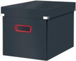 Leitz Cutie depozitare Cosy Click & Store, carton laminat, pliabila, cu capac si maner, 32 cm Leitz gri antracit E53470089