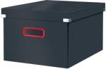 Leitz Cutie depozitare Cosy Click & Store, carton laminat, pliabila, cu capac si maner, 28 cm Leitz gri antracit E53480089