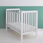 Woodies Safe Dreams Patut din lemn pentru bebe, inaltime saltea reglabila, clasic alb 120x60 cm