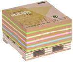 STICK N Stick`N KraftCube 76x76 mm 400 lap színes öntapadó újrahasznosított jegyzettömb (21817) - officedepot