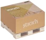 STICK N Stick`N KraftCube 76x76 mm 400 lap barna öntapadó natúr újrahasznosított jegyzettömb (21816) - officedepot