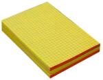  A5 kockás ragasztott sárga jegyzettömb (2215050-52) - officedepot