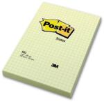 Post-it 102x152mm kockás öntapadós sárga jegyzettömb (7100172739) - officedepot