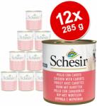 Schesir 12x285g Schesir csirke & borsó nedves kutyatáp