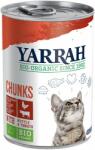 Yarrah 24x405g Yarrah falatkák szószban Bio csirke, bio marha, bio csalán & bio paradicsom nedves macskatáp