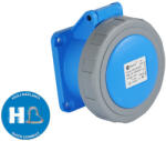 TP Electric 3x16A - Beépíthető dugalj (tekerős csapfedél) kék, IP67, 220V (3021-322-0975)