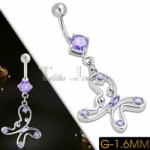 Talitha Елегантна обеца за пъп " Пеперуда" - talitha-jewelry - 21,01 лв