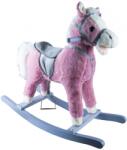  Calut balansoar din lemn si plus, roz, 74 cm RB32972 Balansoar calut