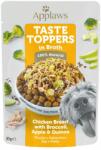 Applaws Applaws Dog Taste Toppers Pouch în supă 12 x 85 g - Pui cu broccoli, mere și quinoa
