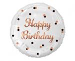 Godan Balon folie alb/roz - Happy Birthday