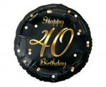 GoDan Balon folie negru / auriu 40