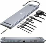 maclean Statie de andocare HUB Type-C 11in1 USB-C MCTV-850, argintiu (MCTV-850)