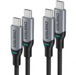 Choetech 2xUSB-C/USB-C kábel, gyorstöltés, 100W, 5A 180 cm, fekete - tok-store