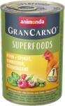 Animonda GranCarno Adult (superfood) konzerv - Felnőtt kutyák részére, csirke, spenót, málna, tökmag 800g