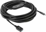 Club 3D CAC-1538 USB-C apa - USB-A anya 3.2 Aktív adapterkábel - Fekete (10m) (CAC-1538)