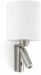 Faro Barcelona ROB fali lámpa, olvasókarral, fehér, 3000K melegfehér, E27 foglalattal, fényforrással, 63W, IP20, 68498 (68498)