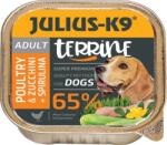 Julius-K9 Dog Terrine Adult Poultry & Zucchini - Hrană umedă pentru câini, cu spirulină (11 x 150 g) 1650 g