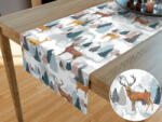 Goldea karácsonyi pamut asztali futó - szarvasok és őzek 50x160 cm