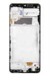 Samsung Galaxy A22 kompatibilis LCD modul kerettel, OEM jellegű, fekete (GH82-25944A)